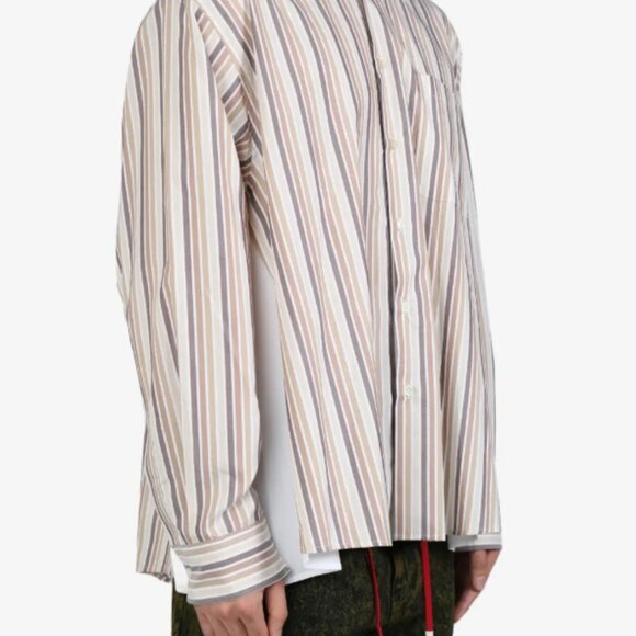 BNWT AW24 MARNI STRIPED POPLIN NOMAD SHIRT 52 - Picture 11 of 12